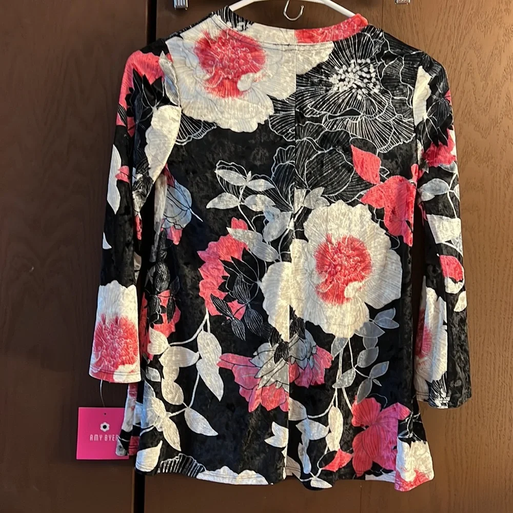 Womens floral print top - Picture 6 of 9
